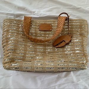 Kate Spade jute & sequin tote
